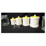 Jars w/ Lids (2), Canister Set (4)