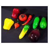 Glass Fruit, Vegetables (9)