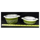 Pyrex Spring Blossom Bowls w/ Lids (2)