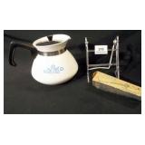Corning 6 c. Coffee Pot, Silex Filter