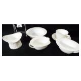 Milk/White Glass Pieces (6)
