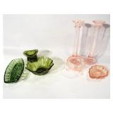 Colored Glass Bowls, Candleholders (7)