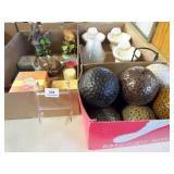 Candles, Figurines, Décor, Balls (3 boxes)