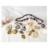 Earrings, Beads, Compacts, Pins, Etc.