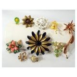 Floral Pins, Brooches (10)
