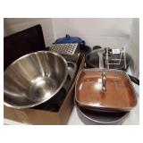 Pots, Pans, Bowl, Grater