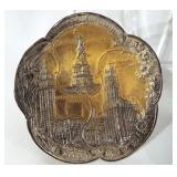 New York Souvenir Metal Plate, 3.5"