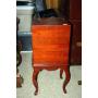Silverware Cabinet; 4 spaces; cherry color wood