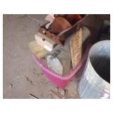 Mail box, metal trash can