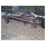 Scrap metal around propane tank, tank not
