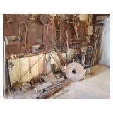 Scrap metal, SE corner of shop