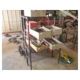 2- wire shelves 36"x14"x54", no contents