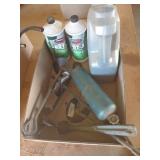 2- Brake fluid unopened, torch, 4- 15" ground