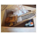 2- 16" chain saw bars, 2- 16" cutting chains,