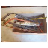 2- Limb saws, 3- chain sharpeners