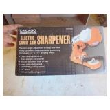 Electric chain saw sharpener