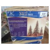 2- 3 piece set prelist trees, small pet taxi