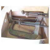 3- Large C-clamps, 2- 12", 1- 10"