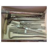 Files, nail puller/pry bar
