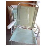 Folding Yard Chairs, Cloth Seat/Back (4)