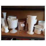 Vases, Planters - White, Milk Glass (12+)