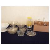 Glass Serving Pieces, Bottles (2 boxes)