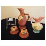 Roseville Pottery (3), Hull Pottery Vase