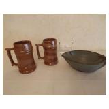 Frankoma Mugs (2), Bowl