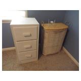 Pearl-Wick Hamper, Wood Drawer Unit