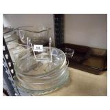 Pans, Pie Plates, Bowls, mostly Pyrex (10+)