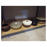 Stoneware, Crockery, Pottery Bowls (5)