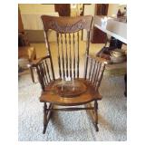 Wood Rocker with padded seat