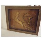 Framed Dimensional Copper Look Art