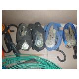 Ratchet straps, wire strippers, tape measure,