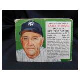1953 Casey Stengel Red Man Baseball Card MLB