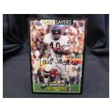 Gale Sayers Autographed Card with COA