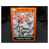 Thurman Thomas Autographed Card 91 Collegiate