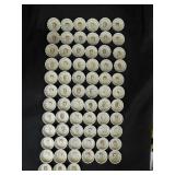 1965 Coke King Size NFL All-Stars Bottle Cap Set