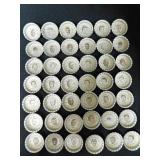 Assorted 1965 Coca-Cola NFL All-Stars Bottle Caps