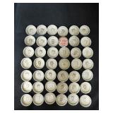 Assorted 1965 Coca-Cola NFL All-Stars Bottle Caps