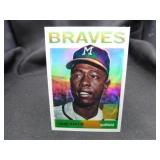 Hank Aaron 2000 Topps Refractor Card No.300