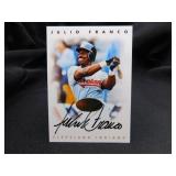 Julio Franco Autographed 96 Donruss MLB Card