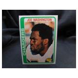 Joe Washington Rookie Card 1978 Topps NFL Card
