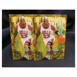 2- Michael Jordan 97 Skybox Z-Force Zupermen Cards