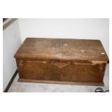 Cedar Chest with veneer missing; No key