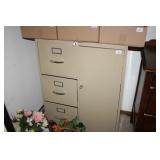 Tan Mental Locking Cabinet with Safe
