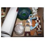 Wooden Lighthouse Decorations; glass Ashtray