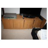 Light Colored TV Console; 4 doors storage under