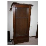 Wooden Gun Cabinet w/Glass+Drawer-Locks