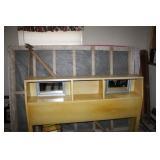 Formica Headboard w/some storage; Full size rails